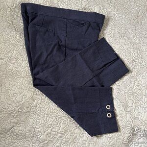 89th & Madison Capris, deep navy, elastic waist, size M
